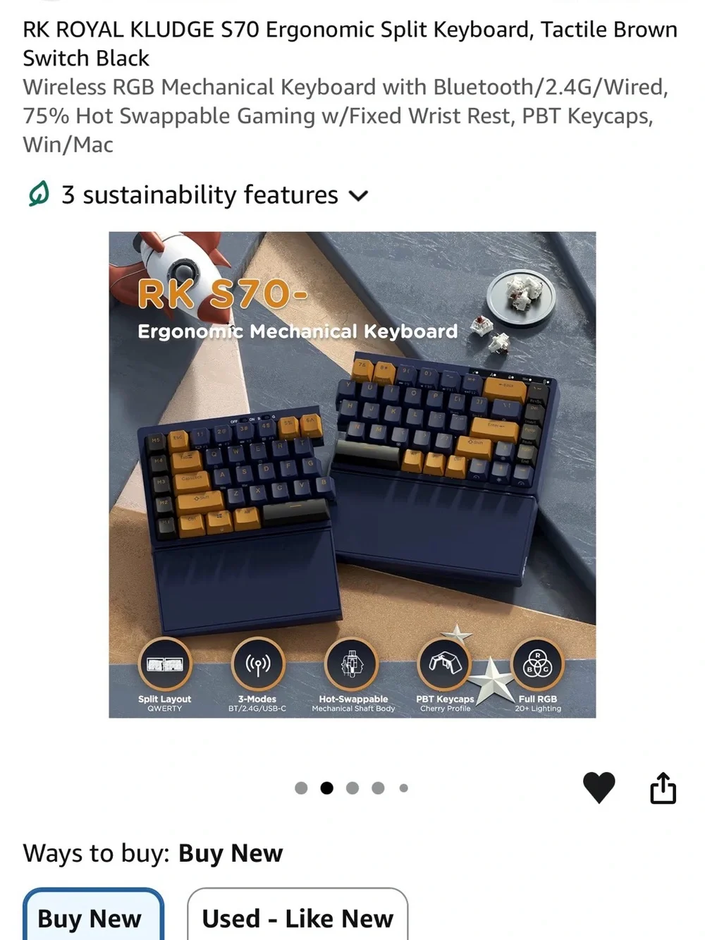Split Ergonomic Gaming Keyboard